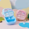 Lunhana da lancheira Bento para crianças para crianças desenho animado estudantes Kawaii Pony fofo aquecido 3 sanduíche de lanche cantina especial