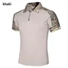 Polos pour hommes Camouflage Camouflage Polo à manches courtes T-shirt décontracté T-shirt Military