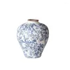 Vaser kinesisk stil keramisk vas is spricka blommor arrangemang dekoration för vardagsrum potten