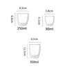 Gobelers 4pcs résistant à la chaleur double transparent en verre transparent 80 ml de lait de lait à thé bière expresso tasse de boisson café.