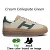 Designer Bold Platform Casual Shoes Cream Collegiate Green Pink Gum White Black Women Sports Trainers Top Fashion Suede Leather Plate-forme Woman Outdoor Sneakers