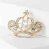 Brooches Fashion Alloy Rhinestone Crown Brooch Women's Dress Party Pin Gifts Jewelry