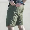 Shorts maschile maschile urbano pantaloncini tattici tattici esterni impermeabili e cortometraggi da carico resistenti all'usura asciugatura veloce a più tasche più dimensioni escursionistiche