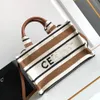 Striped fabric cowhide Tote Cacbs Designer New Summer Handbag Ladies Luxury Outdoor Vacation Beach Bag 24SS New Stripe Collection 199162