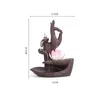 Ароматические лампы 1pc Lotus Waterfall Holder Holder Ceramic Handicrafts Ароматерапия для домашнего декора офиса йога расслабление (без ладана T240505