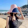 Weitkrempeln Hüte Frauen Sonnenschutz Eimer Hut mit Radfahren Windschutz Sonnenschild Voller Gesichtskappe Sommerreisen