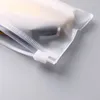 Sacs de rangement 500pcs / lot PVC Enveloppe givrée transparente sac de poche de poche en plastique sous-vêtements imperméable 18cmx8cm