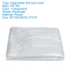Treatments 100Pcs Transparent Disposable Film Couch Cover Bedspread SPA Massage Treatment Table Sheets Beauty Bed Waterproof Film Cover