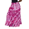 Rokken Polynesische plumeria print zomer met hoge taille jurk vrouwen comfortabele stof rok Hawaiiaanse stijl dames