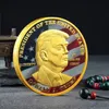 Trump Coin conmemorativa Bitcoin Moneda virtual Virtual Pure Silver Medalla conmemorativa Moneda pintoresca