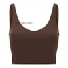 Designer ll-tops sexy women yoga Sport Underwear Bra Sports Vest Fitness Tops Couleur solide Shirts avec tasses amovibles Crops