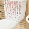 M21 Rośliny Kwiaty motyli naklejka toaleta pokrywka łazienkowa naklejenie ścienne WC do dekoracji domowej 240506