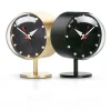 Clocks Specialty Table Clocks Retro for Decoration Creative Modern Design Brass Quartz Silent Desktop Clock Home Decor Black Gifts