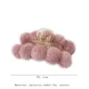 Autres nouveaux épingles à cheveux coréen élégant tempérament automne et hiver massinon peluche capt clip hink hair attrape women crab accessory