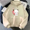 Erkek Hoodies Sweatshirts Panda Bear Bubu Dudu Call Sweatshirt Sıradan Kadınlar/Erkek Karikatür Baskılı Hoodie Sevimli Kız Kış Yünlü Kapşonlu Fermuarı Q240506