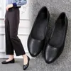 Casual schoenen dames zomerschoenen mocassins voor vrouw 2024 kantoor zwart puntige teen wig hiel sociaal te koop schoen 39