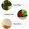 Flores decorativas plantas artificiais resina cactus vaso de flores suculento com vasos falsos