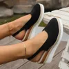 Kadın sade bayanlar el yapımı bohem kama yaz sandalet rahat espadrilles platform pompalar ayakkabı sanalias de mujer 240428 334