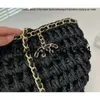 CF Classic Chanellies Quality High Leather Handbag Woven Borse Hardware Hollow Chain Sac 23S MALLETS DE SHOPES