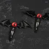Haarclips Accessoires handgefertigt Frauen rot geformte gestickte Schmetterlings-Nebenclips Black Metal Dekorationen Mode All-Match