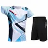 3d Tennis Jerseys Badminton Shirts Shorts Femme Femmes Men Table Tennis Set Ping Pong Vêtements Jogging Sports Costumes 240422