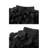 スカートファッションブラックゴシック3Dポルカドットチュールメッシュレディース2024春夏ハイウエストエラスティックミディロングチュチュメス