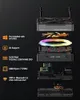 Aoostar God57 Cyber ​​AMD Ryzen 7 5700U RGB Mini PC med (8C/16T.up till 4,3 GHz) med Windows 11 Pro DDR4 16GB/32GB + 512GB/1T NVME SSD