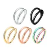 Body Arts Nase Rings Hoops Doppelte Septum Ringe Knorpel Hoop Ohrring Piercing Nariz Open Stapeled Hoop Nasenringe für Frauen und Männer D240503