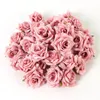 Flores decorativas 10pcs 6cm Rose Artificial Heads para decoração de casa Decoração de casamento de jardim Fake Craft Garlands Bouquet Acessórios