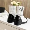 Channeles Design Top Fashion Boots Retro Decoration Women Martin Knight Winter Warm Snow Anti Slip Thick Sole High Heel Casual Boots