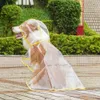 Pet Dog Puppy Transparent Vaies de pluie Répartition Amain à capuche Animage Veste imperméable Vestes Soft Pvc Small Dogs Raincoat Puppy Rain Poncho 240507