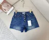 Damesshortsontwerper Early Spring New Ce Nanyou GaoDing Yuanqi Girls 'Veelzijdige pure katoenen hoge taille slanke elastische fit denim shorts 5ybp