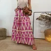 Schermata casual boho spiaggia in alto in giro hems ladies signore pendolari eleganti gonne lunghe donne wave wave pattern stampare a-line