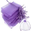 Enveloppe cadeau Organza mini sac de Noël bijoux en emploi du cordon portable pour les bonbons de mariage