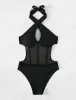 Anzüge sexy durch und durch ein Stück Badeanzug 2024 Frauen Halfter Cors unterwirken Bauchkontrolle Badebekleidung Solid Black Pink Badeanzüge Anzüge