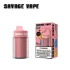 Savage Vape Vaper Puff 15k 10k 10000 Puffes 25 ml VATES DIRECLABLES 2% 3% 5% Puffes d'air réglables Chariot préfabillé 10 saveurs de goûter Mesh Coil 650mAh Battery Pen