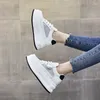 Casual schoenen Fujin 7cm 2024 Air Mesh Platform Wedge Chunky Sneakers Dames Zomer Fashion Comfy Ademende vrouwelijke Vulcanisatie