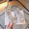 Sandals Exquisite Childrens Rhinestone All-match Sandals Back Bow Sweet Princess Performance Shoes 2022 Summer New Open Toe New Casual