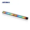 Versterker Aiyima Muziek Spectrum LED Audio Level indicator Versterker VU Meter Stereo Voice App Control RGB voor Auto Player Atmosphere -lampen