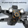 Drones Micro Drone 4K Dual Camera Obstacle éviter Optical Flow Remote Remote Control Drone Four Helicopters Delong Toy Drone WX