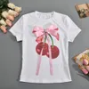 3D Butterfly Tie Dekorativ t -shirt för kvinnor Coquette Bows Kort ärm Summer Slim Fit Casual Printed Tees Tops 240506