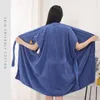 Lady grote badhanddoeken voor lichaamskoraal fluweel mode draagbare snel drogende strand spa badrobes rokken 240506