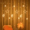 Star Moon LED Curtain Garland String Light Eid Mubarak Ramadan Decorazioni per la casa Islam Muslim Event Party Supplies Decor 240506