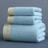 Handduk Drop Cotton Bath Face Handdukar Set badrum mjuk andas 3 st/set hem tvättduk för vuxna