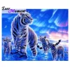 Stitch Ever Moment Diamond Painting Decoration Picture de ramines White Tigers Aurora Full Square Diamond broderie Mosaic ASF1931