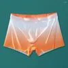 Underpants Slim Fit Männer Unterwäsche nahtlos mittelgroße Gegrader-Farb-Eis-Seiden-Männer mit U-Convex-Design hoch für den Komfort