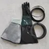 Gants gants de sableux pièces de sable Blaster parties gants explosifs avec des anneaux pour les gants de sablet de sable