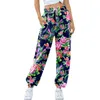 Frauenhose 80er Jahre Y2K Hip Hop Blume gedruckte Männer Frauen 2024 Mode Casual Rock Wide Fuß Baggy Hosen Streetwear Frauen