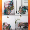 Textil City Forest Dancer Throw Filt Two Sides Soffa täcker trend Tassel Jungle Leaves Ins Home Decorative Tapestry 160x260cm 240419