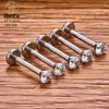 Vücut Sanatları 10 PCS G23 Titanyum Labret Piercing Dudak Halkası 16G F136 Dahili iplik burun saplama küpe tragus sarmal kıkırdak piercing takı D240503